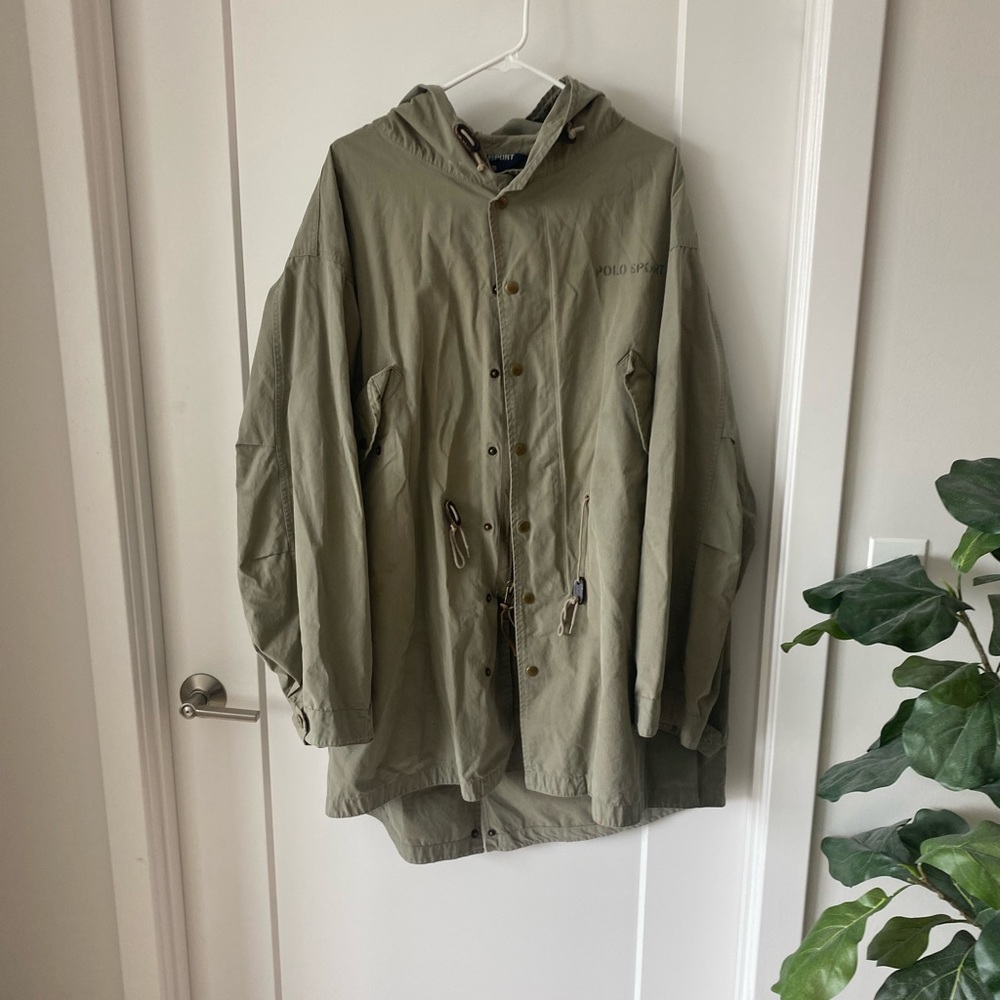 Mens Polo Military Style Coat